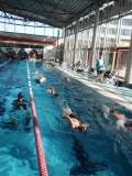 Einschwimmen mit Flossen