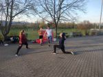 Erstes Freilufttraining im Blumengarten am 02.04.2025