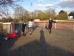 Erstes Freilufttraining im Blumengarten am 02.04.2025
