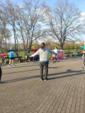 Erstes Freilufttraining im Blumengarten am 02.04.2025