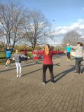 Erstes Freilufttraining im Blumengarten am 02.04.2025